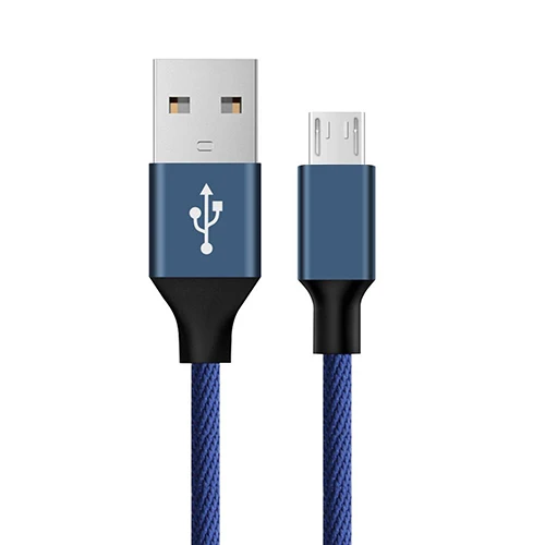 PHOMAX 2.4A Micro USB кабель нейлоновый кабель для быстрой зарядки мобильного телефона для samsung s9 s8 htc huawei Xiaomi кабель для синхронизации данных и зарядки - Цвет: Blue