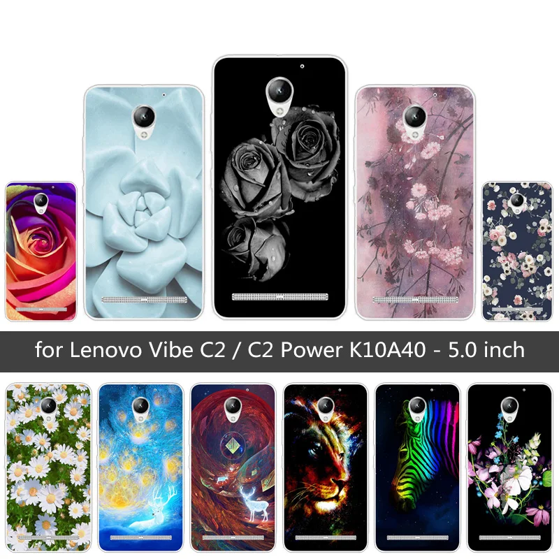 Для Lenovo Vibe C2/C2 Power K10A40 Fundas для C2 цветная задняя крышка из мягкого ТПУ силикона Prower
