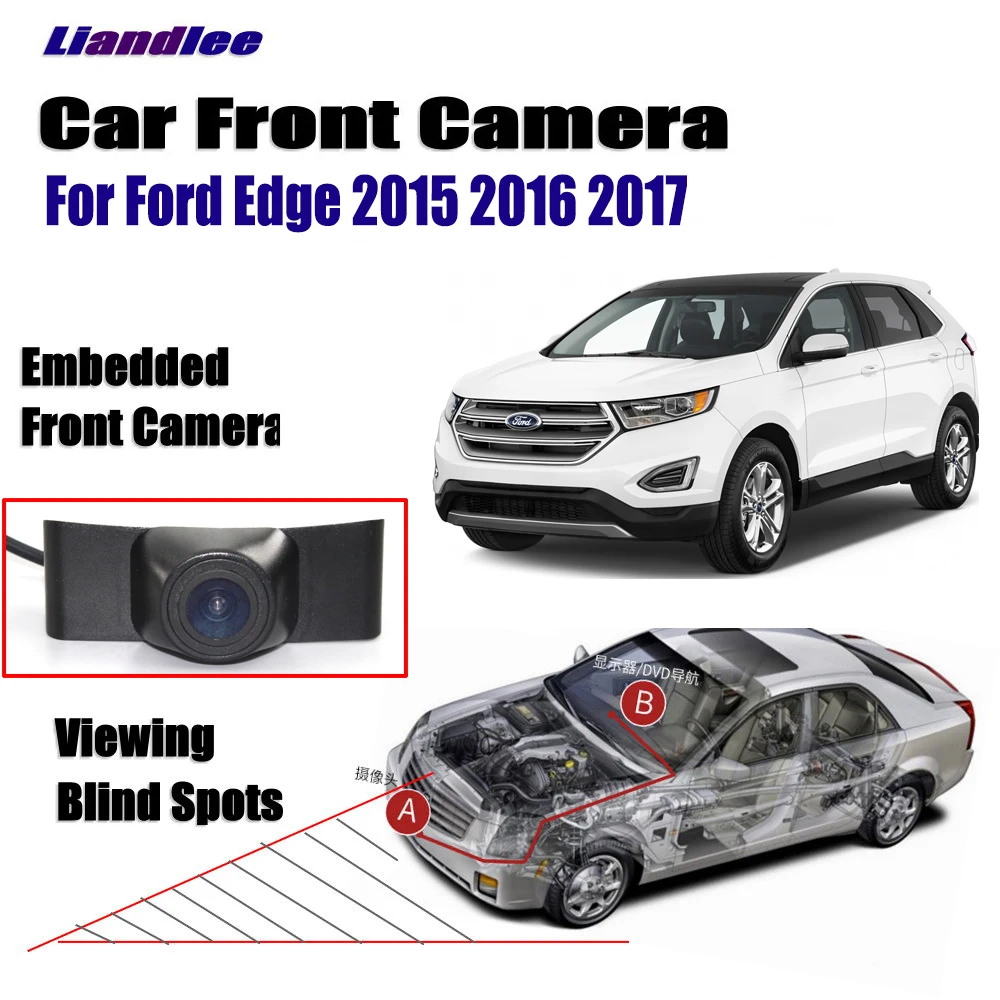 Камера Автомобильная Переднего Вида камера для Ford Edge 2015 2016 2017 логотип Гриль