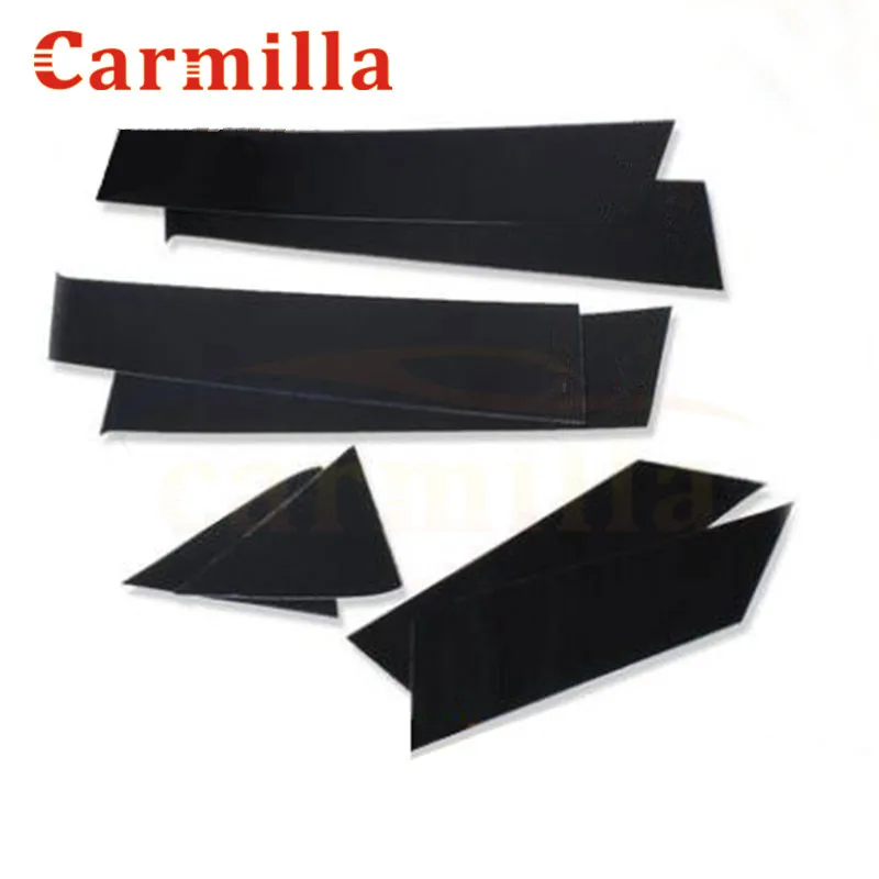 Carmilla 8 шт./компл. автомобиль BC стойка анти черная зеркальная поверхность наклейка