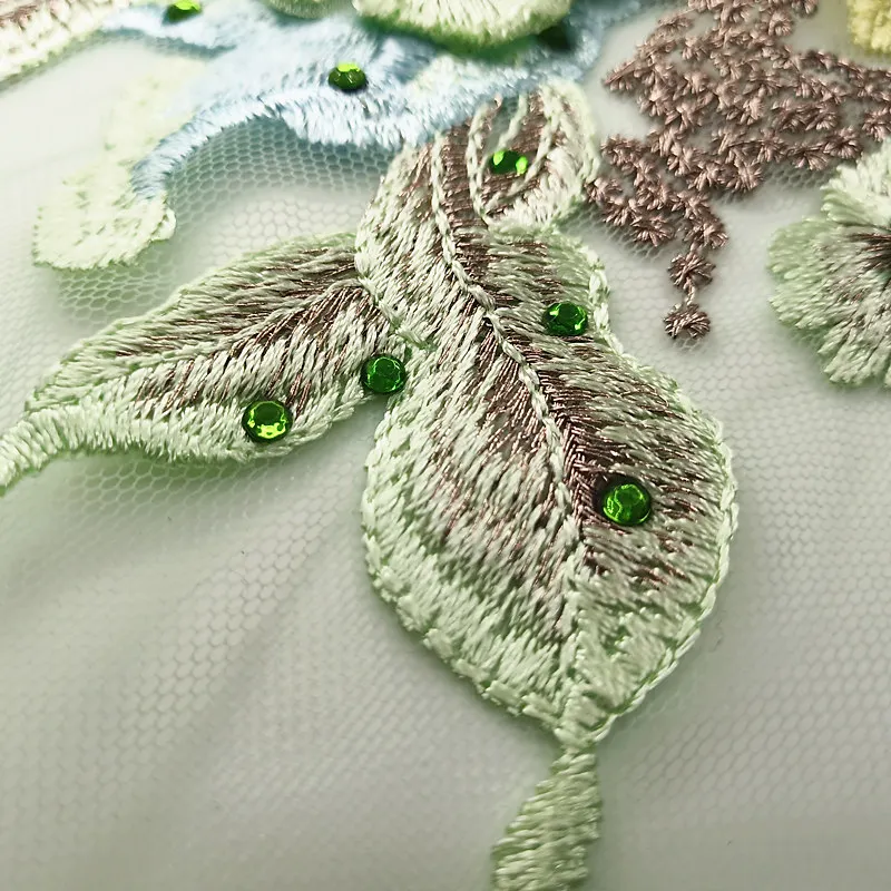 Embroidered Flower Patch Embroidery Beaded Applique Lace Patches For Clothing Wedding (28)