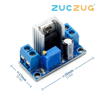 

LM317 Adjustable Voltage Linear Regulator Power Supply LM317 DC-DC 4.2-40V To 1.2-37V Step Down Buck Converter Board Module