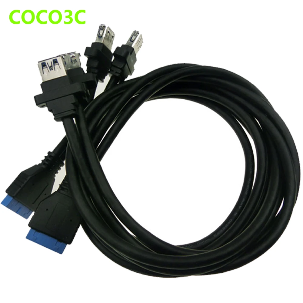 Mini PCIe до 4 USB 3,0 портов карты mini PCI express до Dual 19Pin 20 Pin коннектор 19P USB Женский коннектор до 2 USB3.0 spiltter кабель