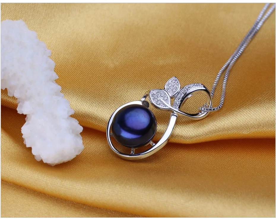 FENASY, натуральное жемчужное ожерелье для женщин, 925 пробы, серебро, Заказные вечерние подвески в виде цветка с цепочкой, кубическое ожерелье из циркона, ожерелье
