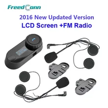 Бесплатная доставка! TCOM-SC W/Экран BT Bluetooth Мотоциклетный Шлем Интерком-Гарнитура с FM Радио + Бесплатный Динамик + кронштейн