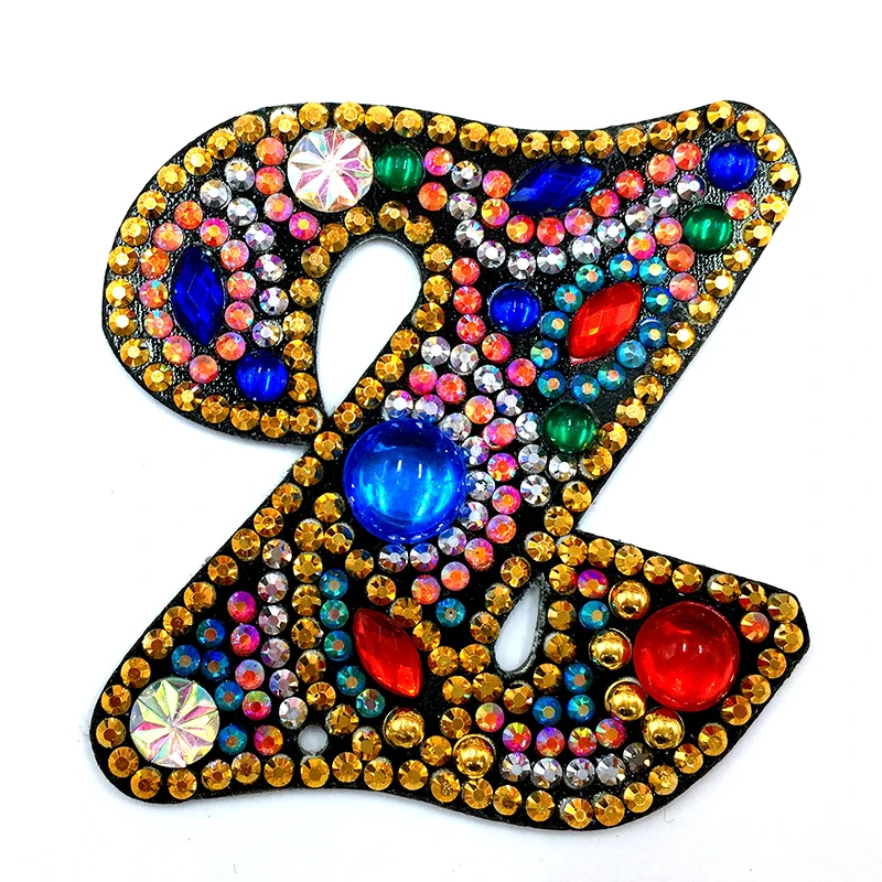 A-Z брелок Алмазная картина буквы DIY Алмазный брелок для ключей Вышивка крестом женская сумка украшение на ключи с цепочкой - Цвет: Z