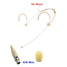 Удобная гарнитура конденсаторный микрофон хост бежевый микрофон шоу для Shure беспроводной передатчик XLR мини 4pin микрофон