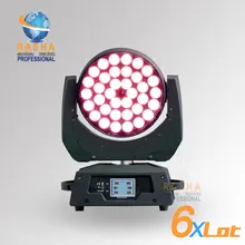 6X Лот Раша 36 шт.* 15 Вт RGBAW 5в1 зум светодиодный Moving Head мыть светодиодный Moving головной свет, сценический Moving головной свет, сенсорный экран Powercon