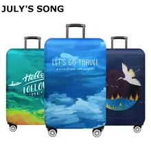 JULY'S SONG Trolley Case Suitcase Dust Cover Travel Accessories Elastic Fabric Luggage Protective Cover Suitable18-32 Inch