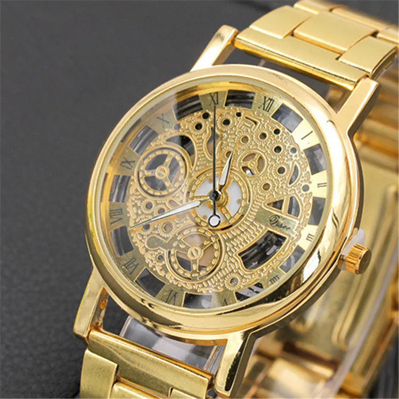 Стальные полые дизайнерские часы для мужчин Relogio унисекс Ретро Masculino Relojes Hombre