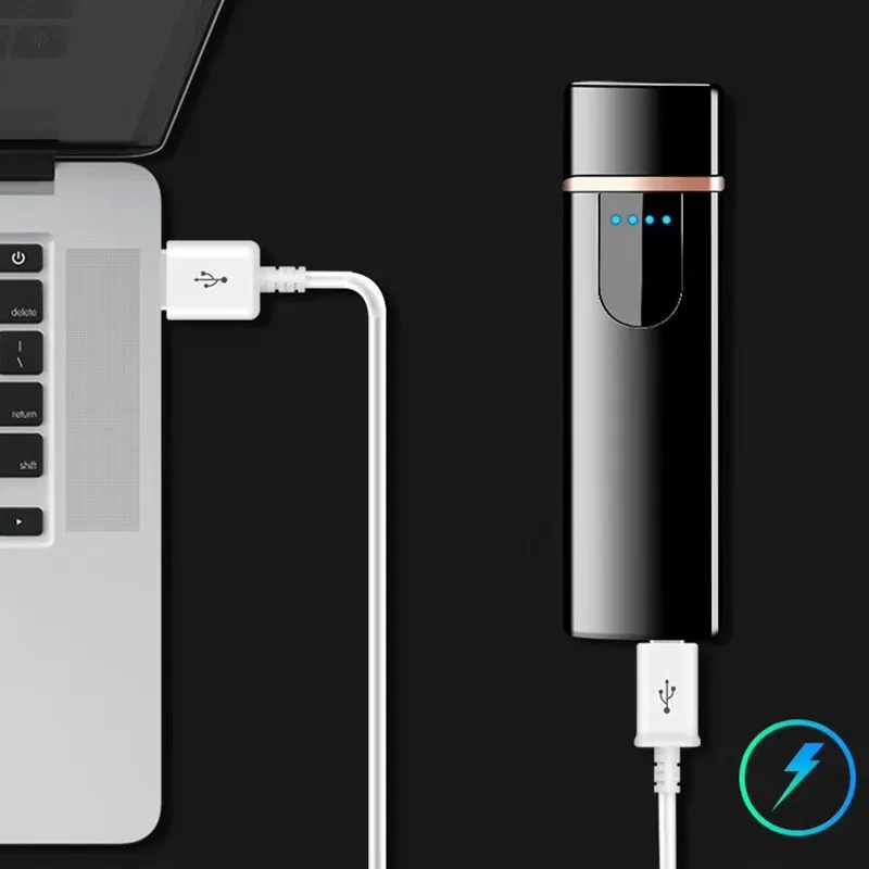 Бесплатный Лазерный Логотип USB Электронная Вольфрамовая турбо Зажигалка смарт