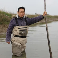 Водонепроницаемый грудь Рыбалка Куликов для мужчин, дышащий рафтинг Куликов с чулок ноги 