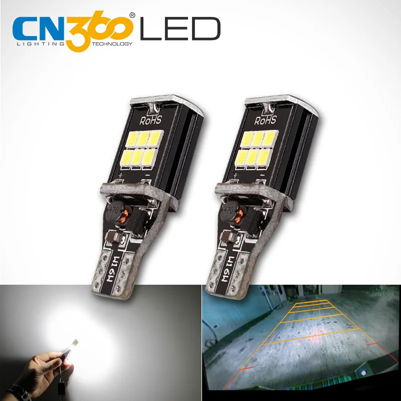 CN360 2 шт. сверхъяркий мощный Canbus SMD2835 912 921 T15 W16W светодиодный задний фонарь|car light|bulb