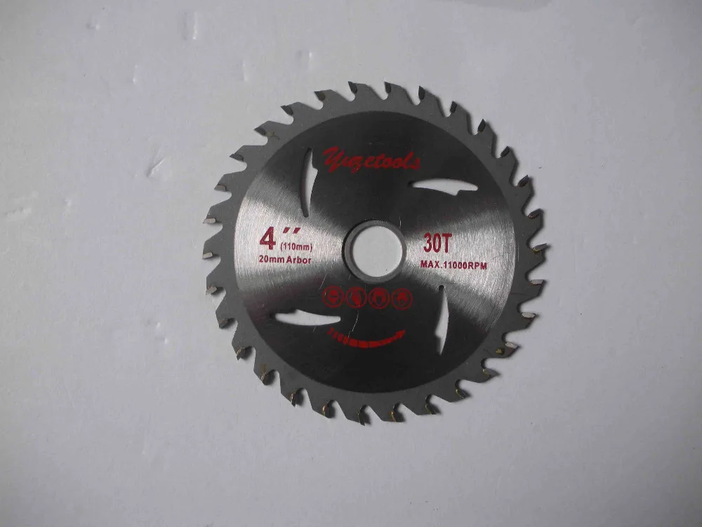 

30 teeth circular saw blade 4" 30T, 110mm wood cutting round disc, hard alloy steel circular saw