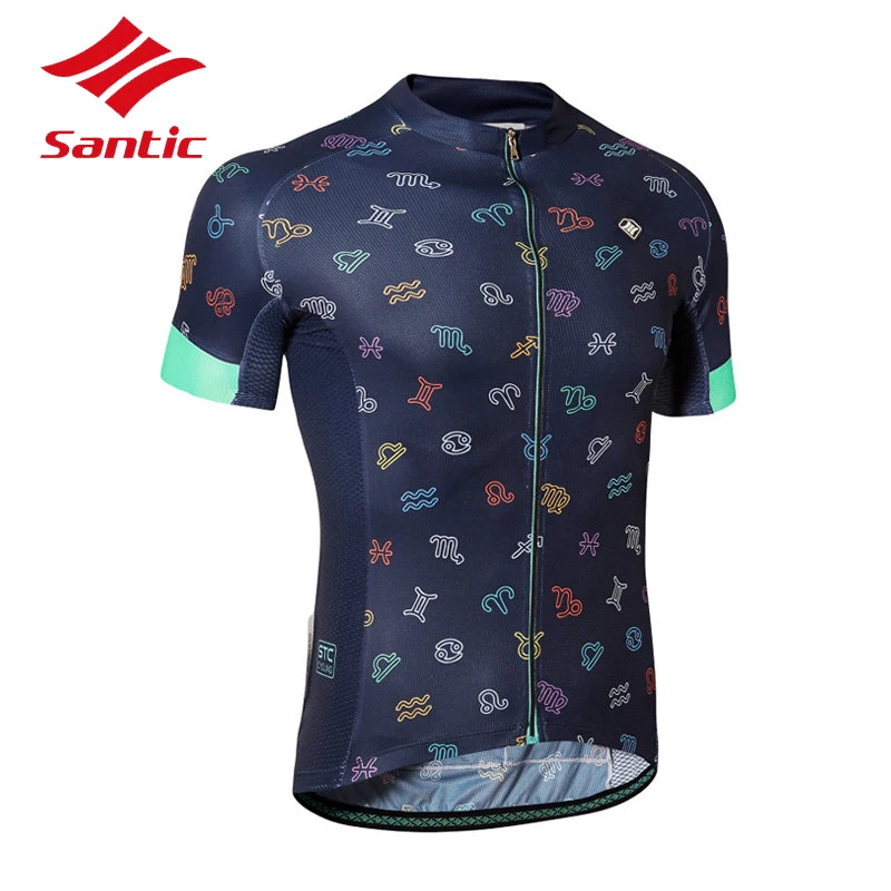 Santic Cycling Jersey Jersey Maillot Ciclismo Men Short Sleeve Breathable Quick Dry Bicycle