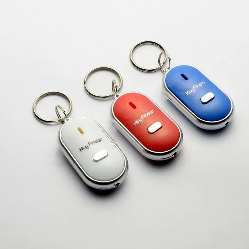 Smart Finder key Whistle Sensors White 1 PCS Keychain Sound LED With Whistle Cla