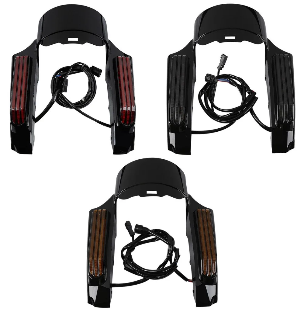 

Motorcycle LED Light Rear Fender Fascia Set For Harley Touring Electra Road Glide 2014-Up