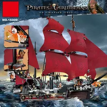 New LEPIN 16009 1151pcs Queen Anne s revenge Pirates of the Caribbean Building Blocks Set figures