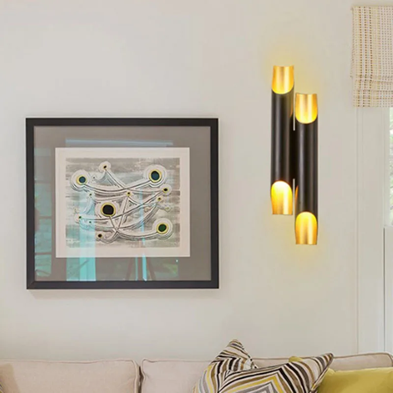 Скандинавский пост-современный алюминиевый настенный светильник золотой/белый/черный корпус светодиодный настенный светильник для гостиной спальни лампа коридор