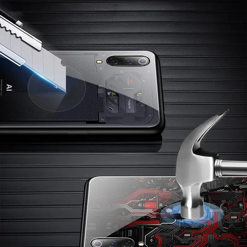 GFAITH For Xiaomi mi 9 Case Tempered Glass Explorer Version Cover for Xiaomi MI9 Shockproof Cases