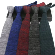 Новые повседневные обтягивающие трикотажные галстуки для свадьбы, вечеринки, тонкий мужской вязаный галстук