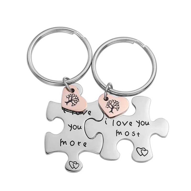Stainless Steel Keychain Keyring I Love You for Who You Are Valentine Day Gift