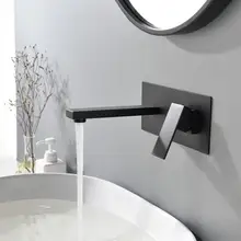 Кухня Ванная комната замечательный настенный смеситель для душа матовый черный кран