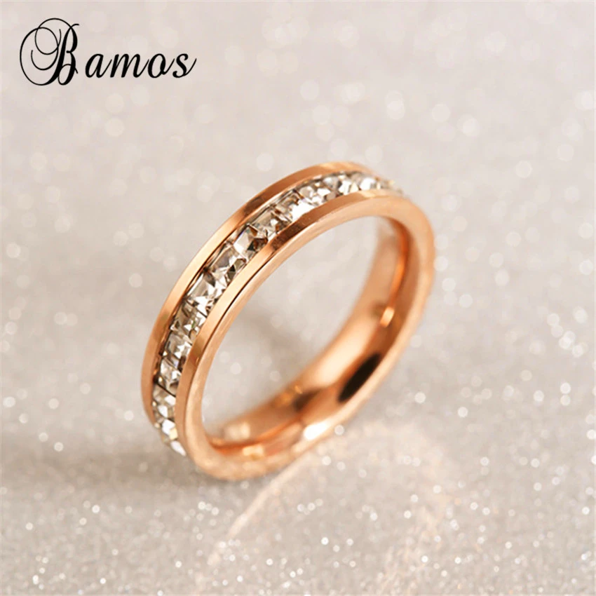 Бамос Женский, геометрическое кольцо, 925 пробы, серебряное и розовое золото, кольцо для помолвки, кольца для женщин, лучшие подарки
