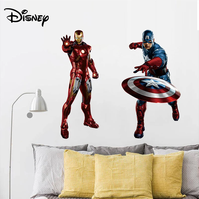  Disney Kids DIY 3D Sticker Captain America Iron Man Children's room Decoration kindergarten Sticker - 33046182200