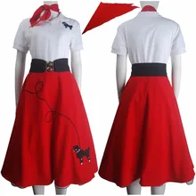 Hip hop fashion poodle skirt halloween costume daily wear women kids girls red