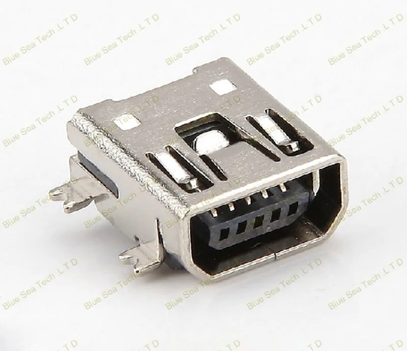 60 шт. 12 Модель MINI USB 5P гнездо PCB крепление для телефона, MP4, 5Pin 12 Тип/виды USB комбинированные наборы, латунный корпус