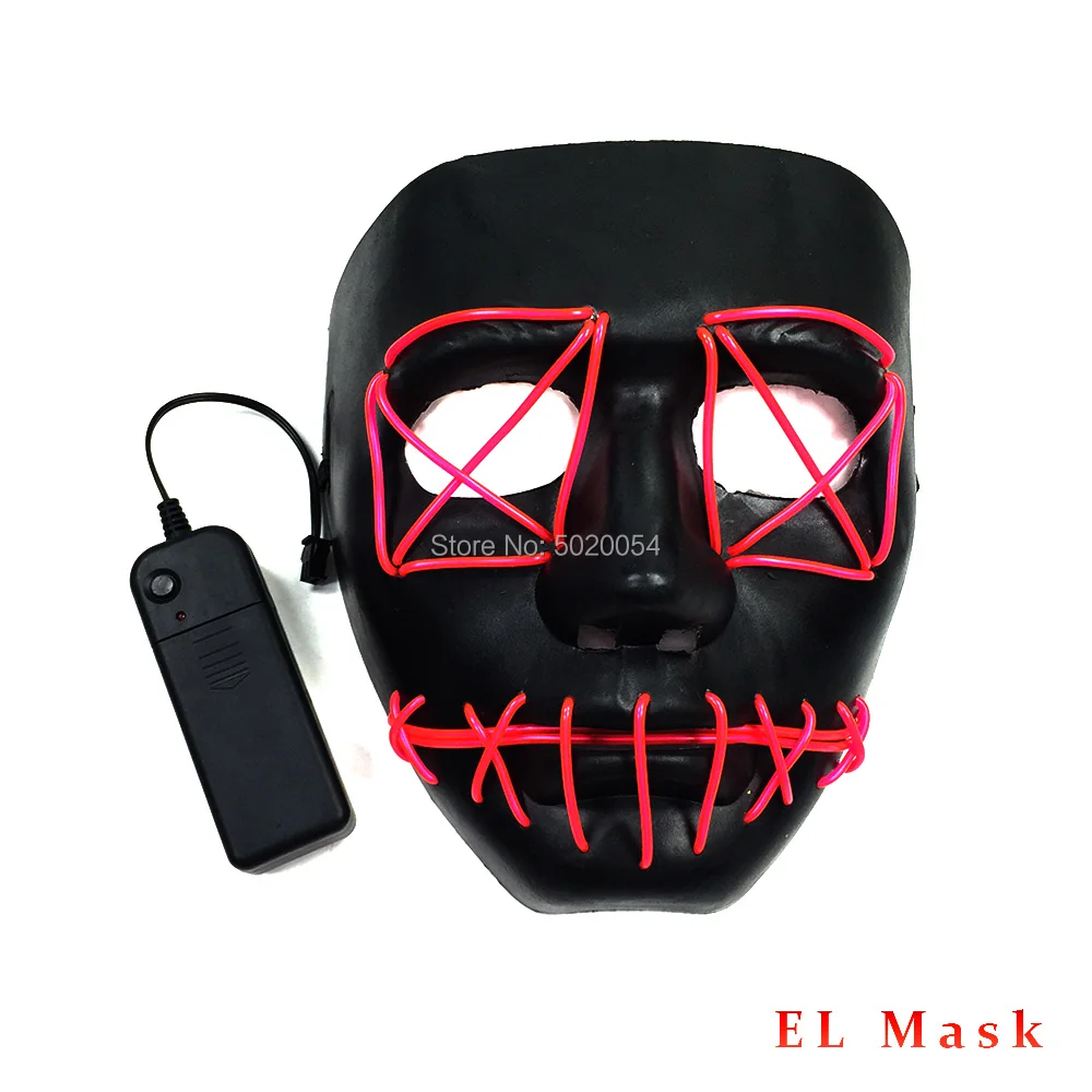GZYUCHAO EL 2019 страшный призрак Led светящаяся маска Хэллоуин окрашивание маски для фестиваля подарок Вечеринка по случаю Дня рождения подарок