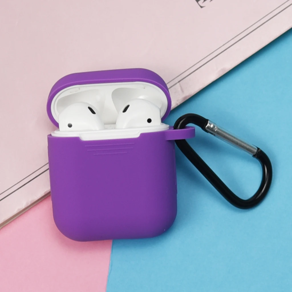 Soft Silicone Skin Case for Apple Airpods Charging Case Protective Cover Air pods Sleeve pouch ShockProof Multi Color 