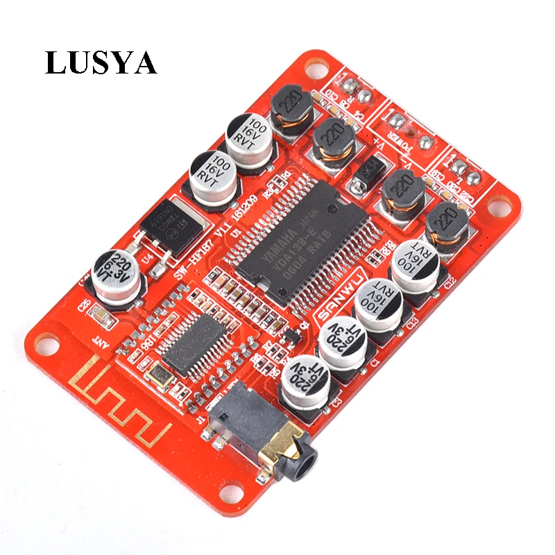 Lusya Yamaha YDA138 класса D двухканальный стерео Bluetooth цифровой усилитель доска 2X10W DC8 14V A6