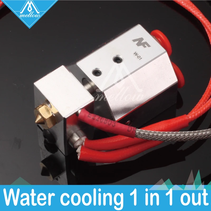 

Mellow All-metal hotend Simple replace Kit for printing peek PA filament FOR E3D V6 AQUA water cooling 3D printer extruder