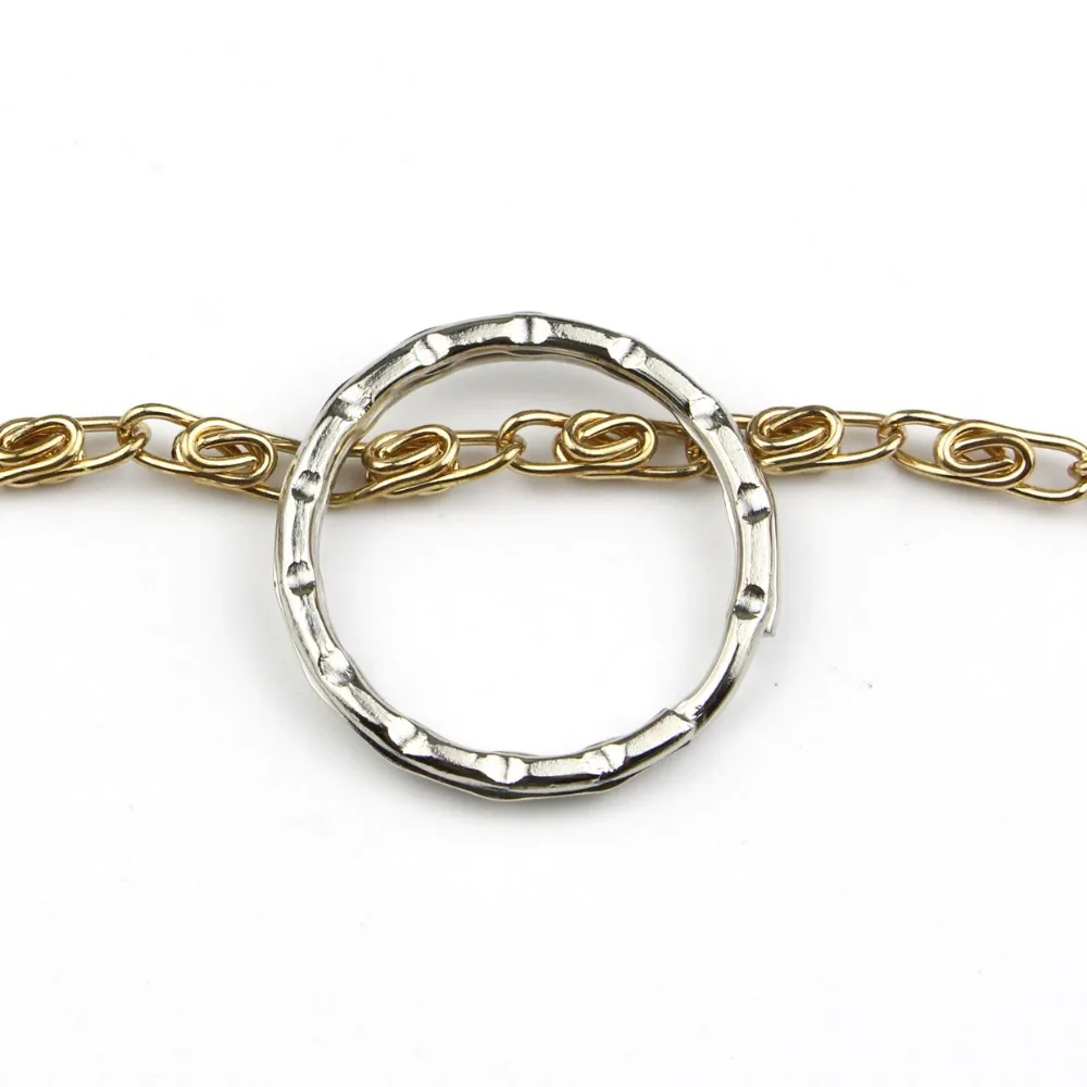 1 1/8"(28mm) Outside Diameter Key Rings Split O Rings KeyChain Hammered