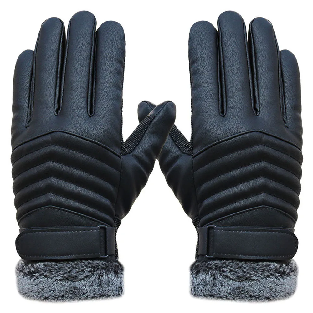 Guantes Для мужчин; нескользящие прочные перчатки роскошные кожаные зимние теплые мотоциклетные перчатки военной Для мужчин Повседневное