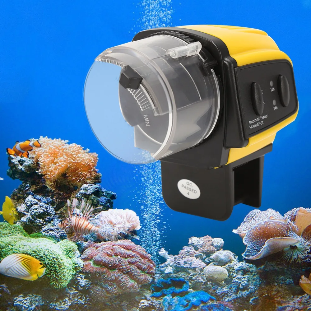 

1PC Digital Automatic Electrical Plastic Fish Tank Timer Feeder Home Aquarium Tank Food Feeding Portable Fish Feeder Tools