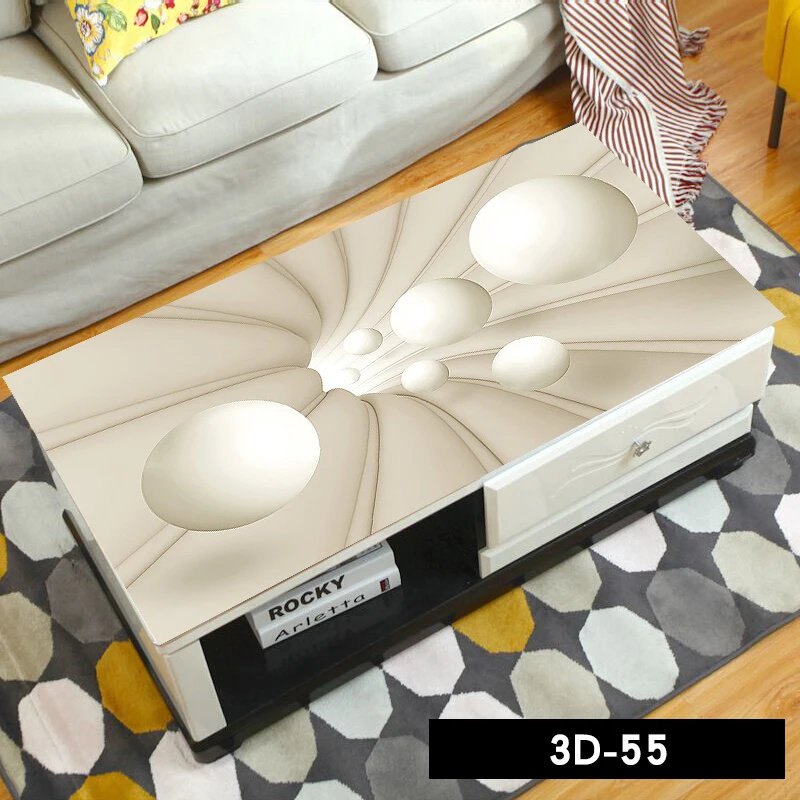 25 цветов 1,5 мм 3D скатерть геометрический абстрактный художественный ПВХ покрытие для стола водонепроницаемый маслостойкий современный классный домашний декор фото фон - Цвет: G