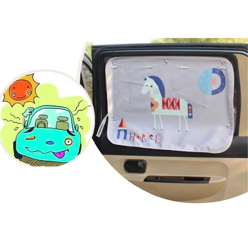 Universal Car Sun Shade Cover Curtain Suction Cup Cartoon Proof Side Window Sunshade Cover For Baby Kids