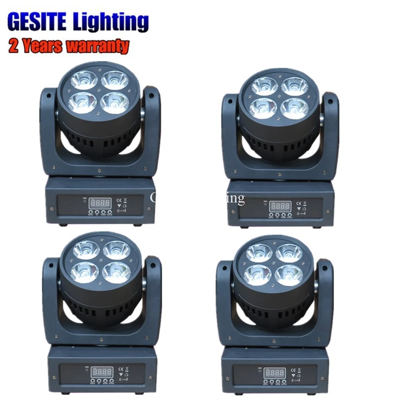 4 шт. светодиодная мини мойка 4x12 Вт rgbw dmx движущаяся головка lyre beam high bright|Эффект