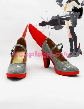 

Newest Custom Made Anime Kantai Collection Japanese Destroyer Isokaze Cosplay Shoes Long Boots For Halloween Christmas Festival