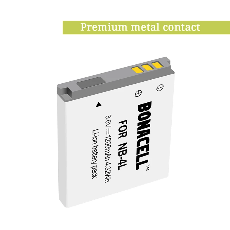 Батарейка Bonacell 130 Ач для Canon NB-4L NB 4L батарея IXUS 30 65 I20 310 IS ELPH HS SD1000 SD1100 SD400 SD430 SD45 |
