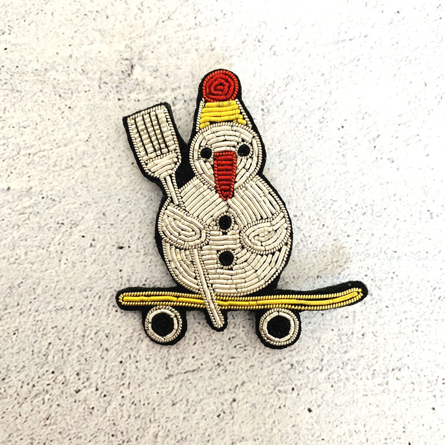 DIY продукт 3D ручной эмблемы с вышивкой Рождественская повязка аппликация для пальто брюки брошь в виде мешочка - Цвет: snowman 5.5x5cm