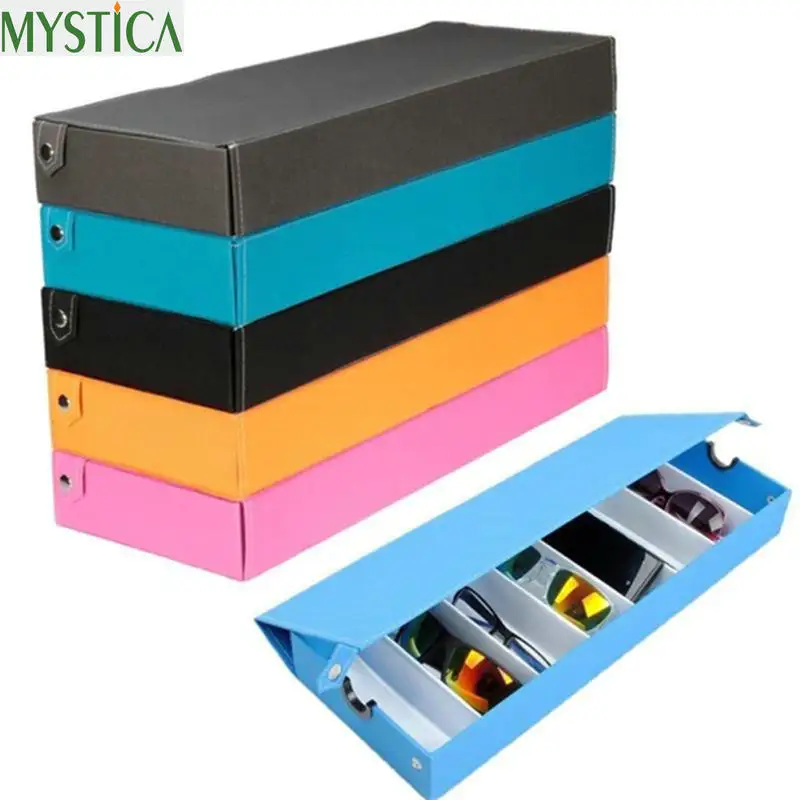 

NEW High Quality 8 Grids Glasses Storage Box Display Tray Jewelry Sunglasses Storage Case Portable Eyeglass Organizer Box Holder