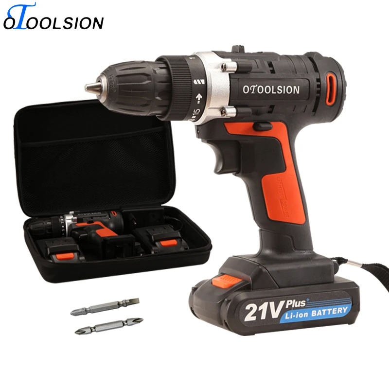 

Viarable Speed Cordless Screwdriver 21V Hand Drill 1500Mah Lithium Battery Husehold Power Tools Drilling In Steel/ Wood/ Ceramic