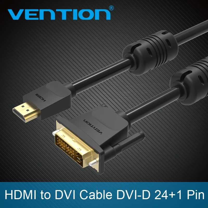 Vention HDMI to DVI cable DVI D 24+1 Pin male to male 1080P HD 3D Cable