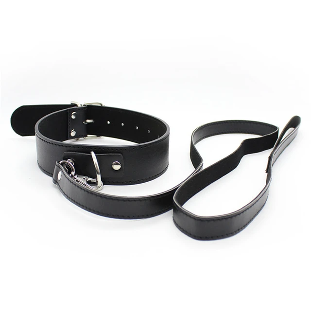 laisse col noir - Collier sexuel d'esclave Bdsm, collier en acier, laisse,  chaîne de jeu pour adulte, chien, punition, collier de cou, sadisme, jouet  érotique