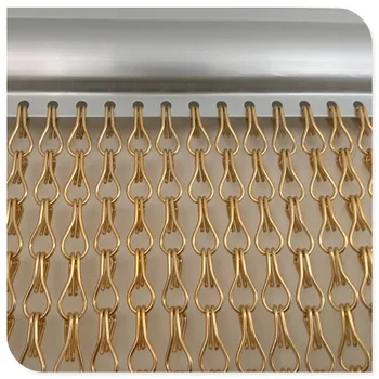 

Silver Color Aluminum Chain Curtain / Fly Screen