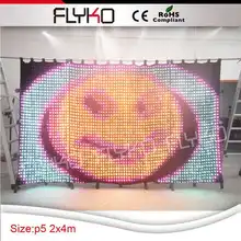 Цвет RGB LED видения света занавес светодиодный дисплей/огнестойкие ткани светодиодный видеоэкран